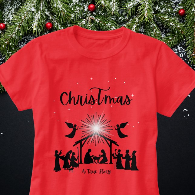 A True Story Christian Christmas Nativity Jesus T-Shirt (Creator Uploaded)