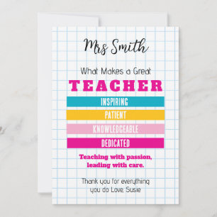 A Truly Amazing Teacher   Inspiring Patient Knowle Invitation