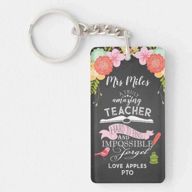 A Truly Amazing Teacher Is Hard to Find Keychain,  Keychain (Front)