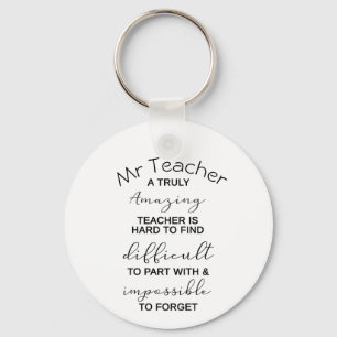A Truly Amazing Teacher Quote Keychain, Teacher  Keychain