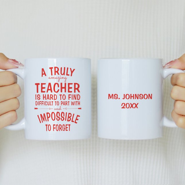 A Truly Amazing Teacher Red Coffee Mug (Creator Uploaded)