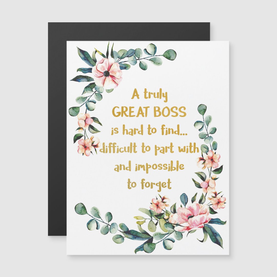 A truly great boss Appreciation Gift Boss Thank | Zazzle