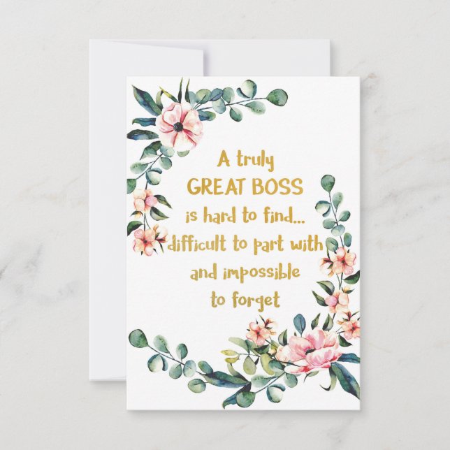 A truly great boss Appreciation Gift Boss Thank (Front)