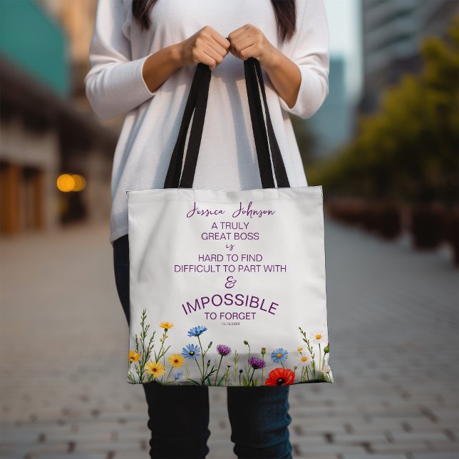 A Truly Great Boss Floral for Woman Tote Bag (Creator Uploaded)