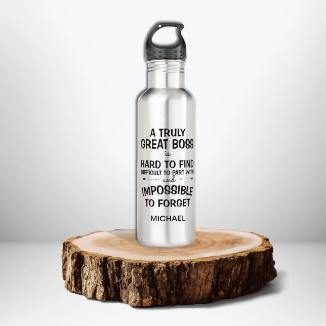 A Truly Great Boss is Hard to Find Stainless Steel Water Bottle (Creator Uploaded)