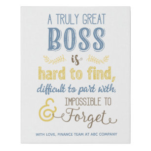 A Truly Great Boss Personalized Faux Canvas Print