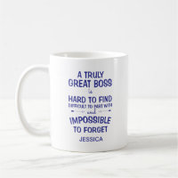 A Truly Great Boss Personalized Royal Blue