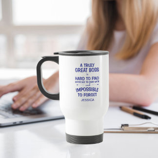 A Truly Great Boss Personalized Royal Blue Coffee Mug