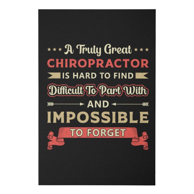 A Truly Great Chiropractor Spine Chiropractic Faux Canvas Print (Front)