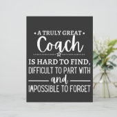 A Truly Great Coach is hard find (Standing Front)