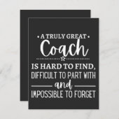 A Truly Great Coach is hard find (Front/Back)