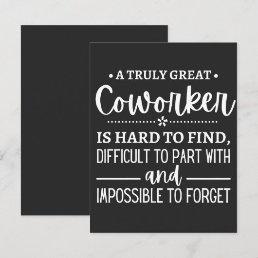 A Truly Great Coworker (Front/Back)