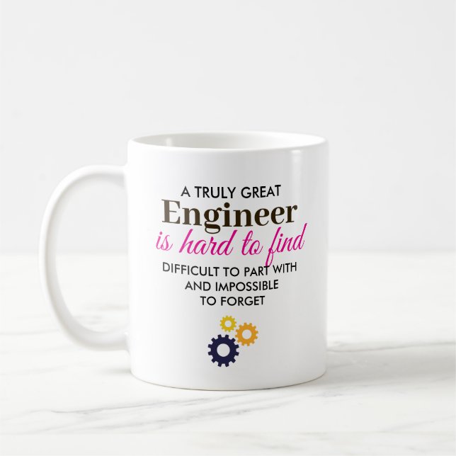 A Truly Great Engineer – Personalized Name Coffee Mug (Left)