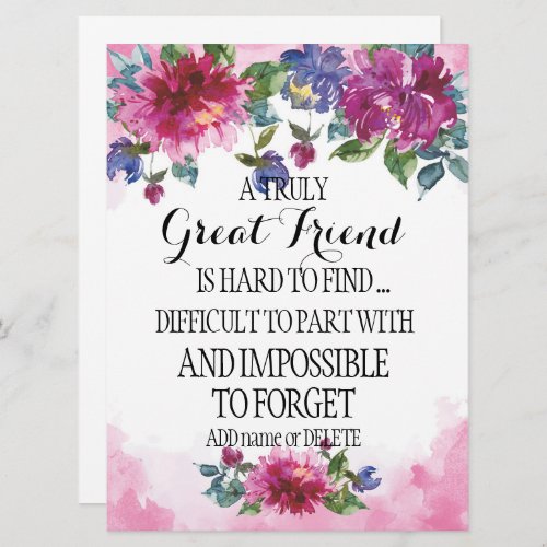 A truly great friend Thank you Appreciation Gift Card