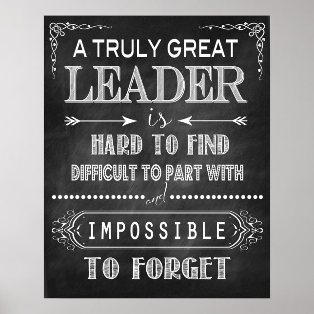 A Truly Great Leader Poster (Front)