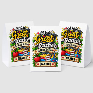 A Truly Great Teacher Is Hard to Find Paper Table Tent