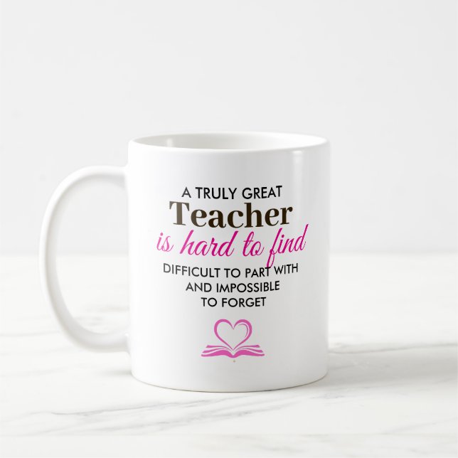 A Truly Great Teacher – Personalized Name Coffee Mug (Left)