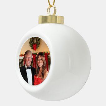 A Trump Christmas: Donald And Melania Ceramic Ball Christmas Ornament ...