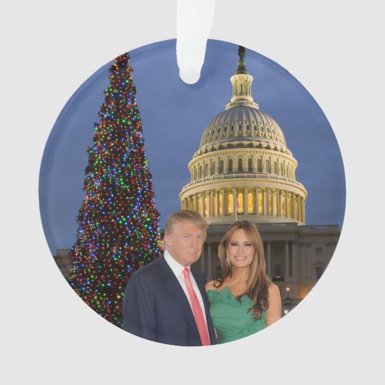 A Trump Christmas: Donald And Melania Ornament | Zazzle.com