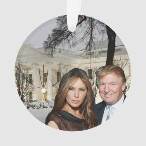 A Trump Christmas Donald and Melania Ornament