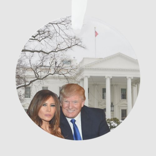 A Trump Christmas Donald and Melania Ornament