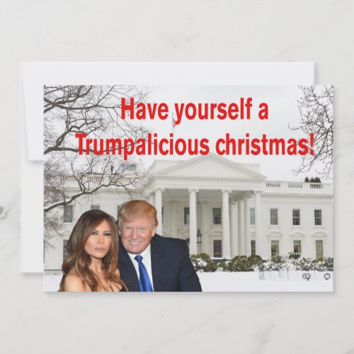 A Trumpalicious christmas from Donald and Melania Holiday Card