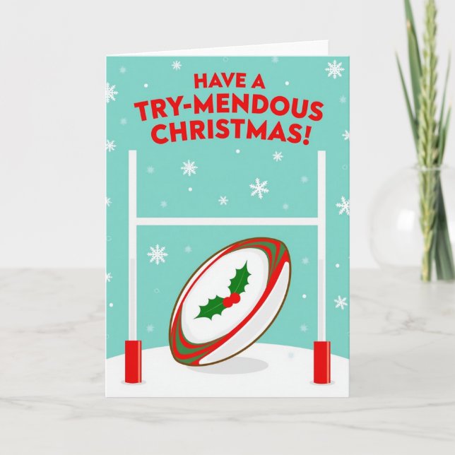 A Trymendous Rugby Christmas Card (Front)