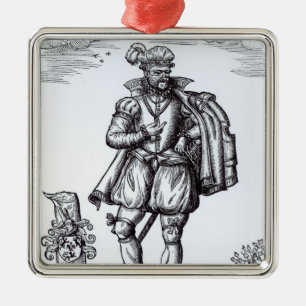 A Tudor Gentleman Metal Ornament