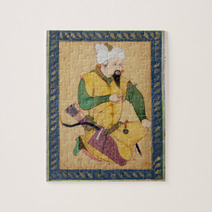 A Turkoman or Mongol Chief holding an Arrow, from Jigsaw Puzzle