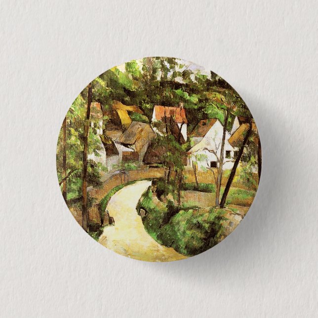 A Turn in the Road Paul Cezanne  Button (Front)
