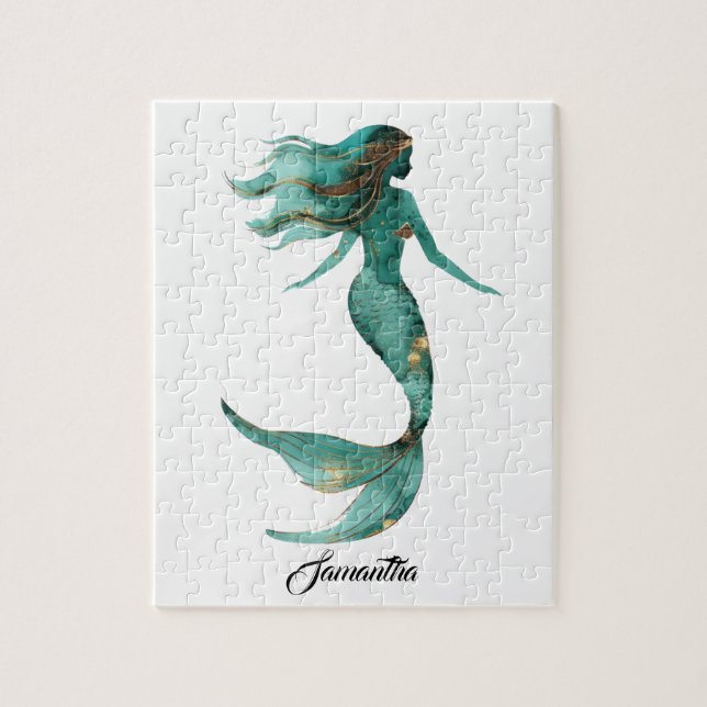  A Turquoise mermaid Jigsaw Puzzle (Vertical)