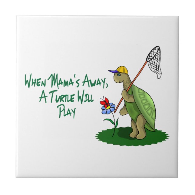 A Turtle Will Play Ceramic Tile (Front)
