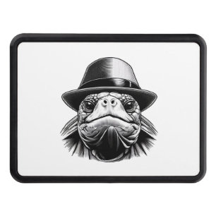 A turtle with a hat, a classic look hitch cover