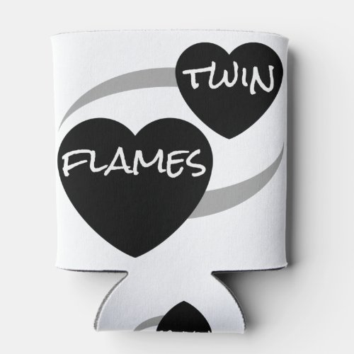 A Twin Flames Heart Design Can Cooler