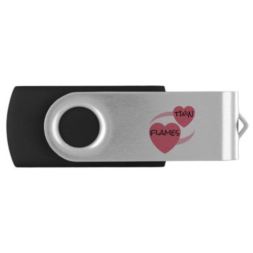 A Twin Flames heart design Flash Drive