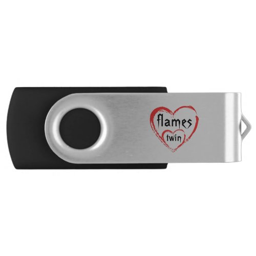 A Twin Flames heart design Flash Drive