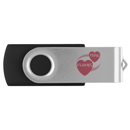 A Twin Flames heart design Flash Drive