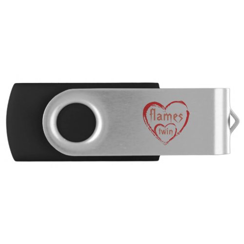 A Twin Flames heart design Flash Drive