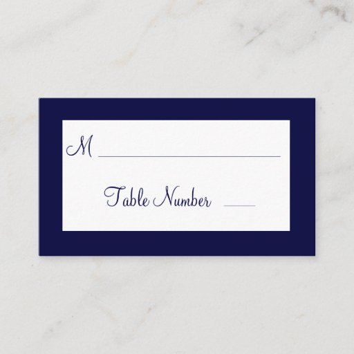 Customizable A Twinkle Lights Wedding Place Cards (navy) Business Card Template