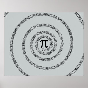 A Twist of Pi Click Customize to Change Gray Color Poster