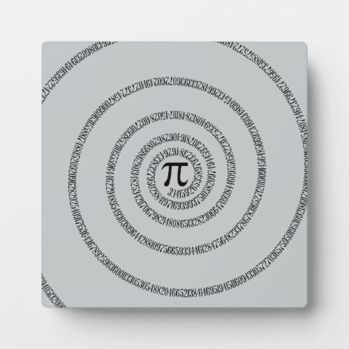 A Twist of Pi Click Customize to Change Grey Color Plaque