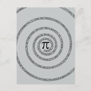 A Twist of Pi Click Customize to Change Grey Color Postcard