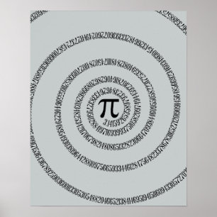 A Twist of Pi Click Customize to Change Grey Color Poster