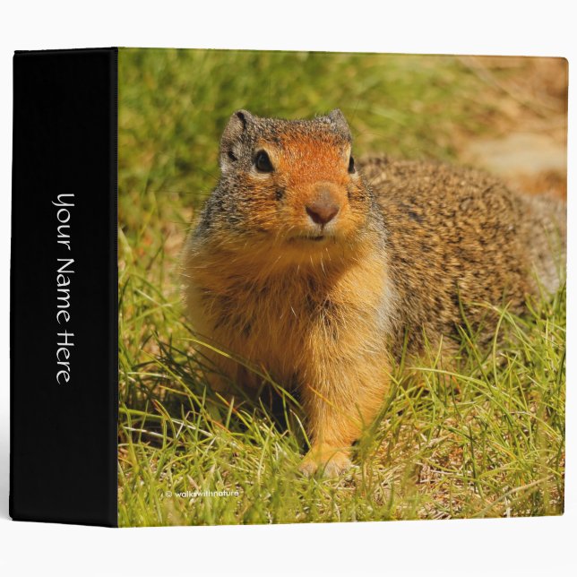 A Twitchy-Nosed Columbian Ground Squirrel 3 Ring Binder (Front/Spine)