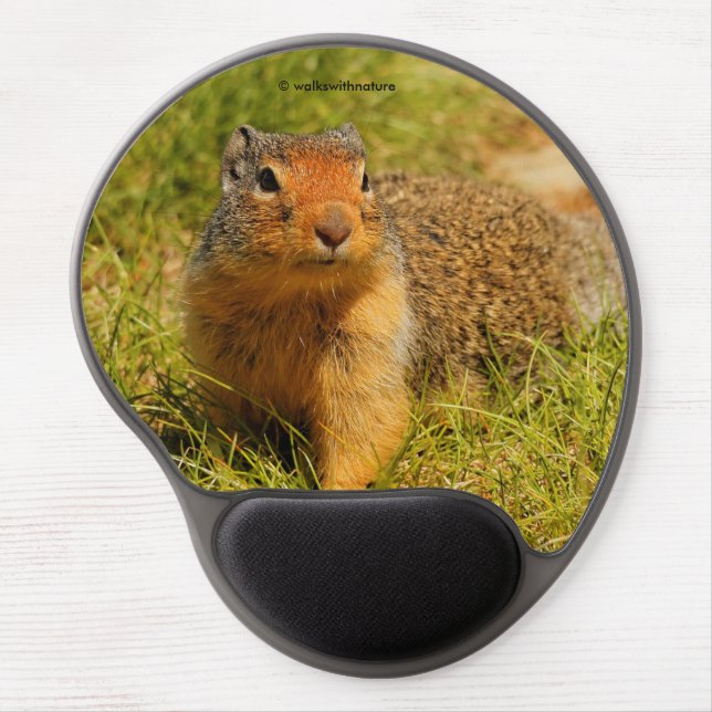 A Twitchy-Nosed Columbian Ground Squirrel Gel Mouse Pad (Front)