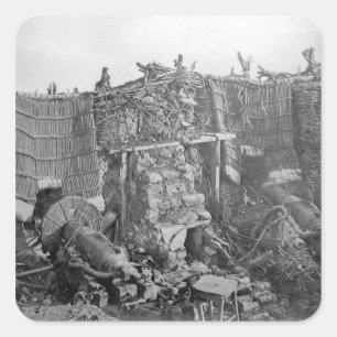 A Two Gun Battery during the Crimean War, c.1855 Square Sticker