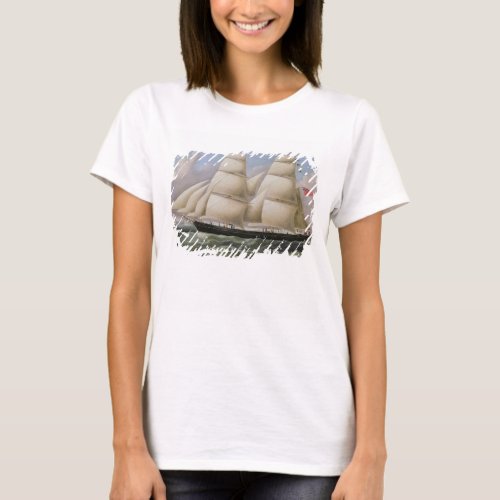 A Two Masted Schooner off Dover oil on canvas T_Shirt