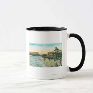 A Typical Bathing Scene at the Beach Mug