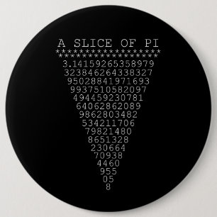 A Typographic Slice of Pi Pinback Button