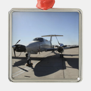 A UC-12F King Air aircraft Metal Ornament
